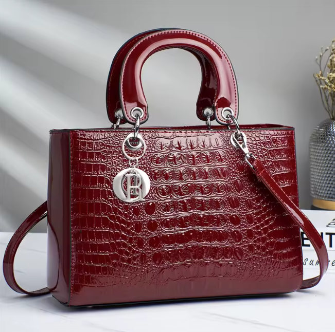 Sac à Main Effet Peau de Croco – Élégance & Luxe Quotidien